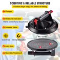 thumbnail image 4 of VEVOR Glass Lifting Vacuum Suction Cup, 9'' Glass Lifter Suction Cup, 275lbs Load Capacity Glass Lifting Suction Cup, Heavy-Duty Hand-Held Glass Lifter For Moving Large Granite Tile & Replacing Window, 4 of 9
