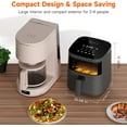 thumbnail image 5 of Kitchen Elite Air Fryer with View Window, 8 in 1 Compact Digital Airfryer, 5 °F Precise Control, Saving-Space Design, Nonstick & Dishwasher Safe, Roast, Broil, 1550W, Simple Elegant Gray, 5 of 7