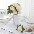 thumbnail image 4 of Artificial Flowers 25pcs Fake Roses with Stems and 2 leaves for DIY Wedding Bouquets Party Decor, 4 of 5
