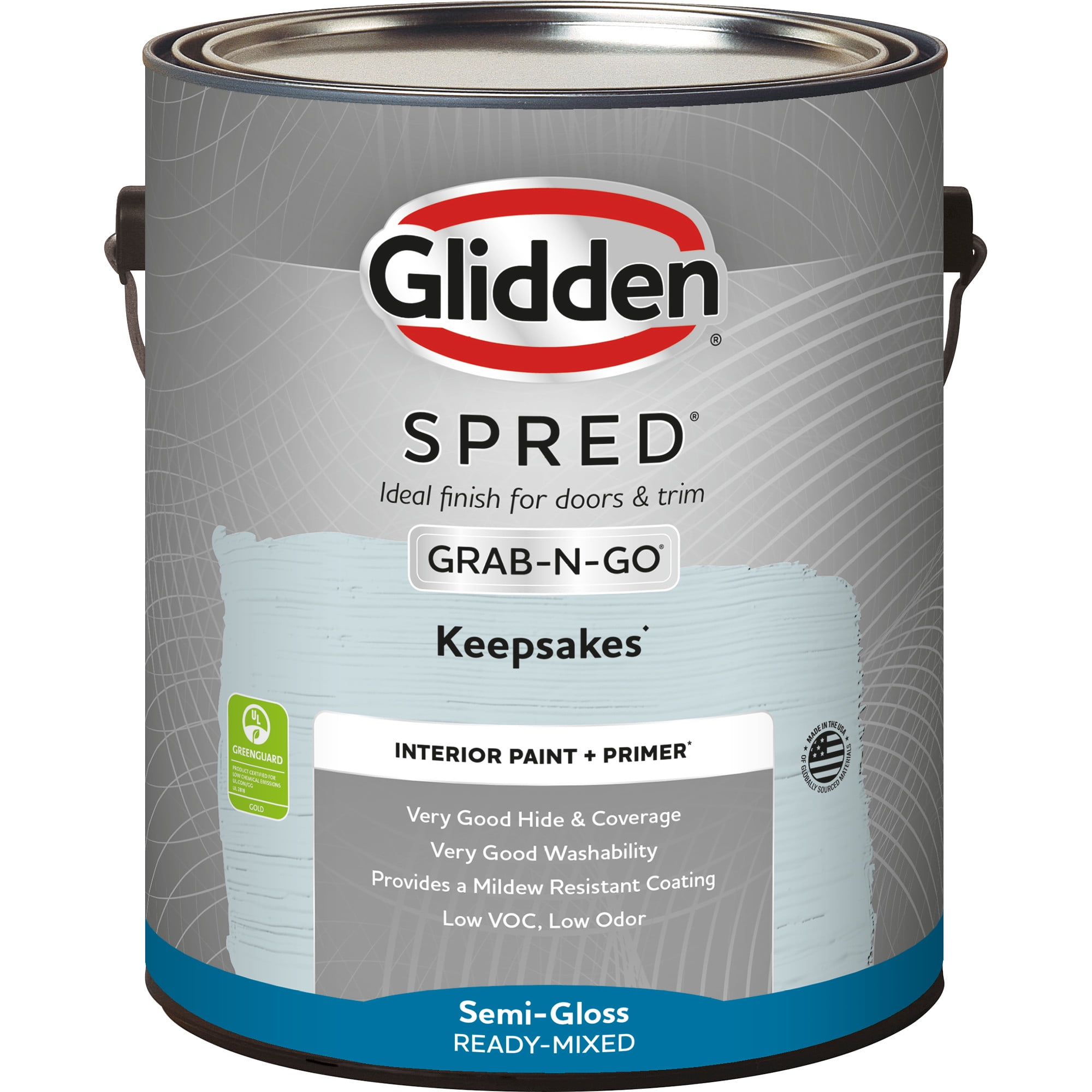 Glidden Spred Grab-N-Go Keepsakes / Blue, Semi-Gloss Interior Paint with Primer, 1 Gallon
