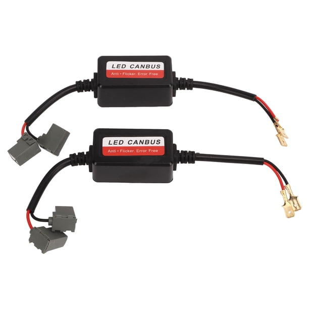 Decodificador de luz LED H1, 2 uds., 12V CC, decodificador de resistencia antiparpadeo para faros LED, luz antiniebla Jadeshay A