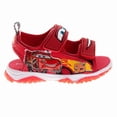 thumbnail image 3 of Disney Cars Boys Lightning McQueen Hook and Loop Sport Sandals – Open Toe (Toddler / Kids), Red, Size: 9, 3 of 7