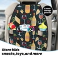 thumbnail image 4 of Wine Bottle Print No.9036 Mats Back Seat Protectors, Car Seat Protector Vehicle Organizers Waterproof Cover Back Seat Cover for Kids with 3 Storage Pockets 2 Pack, 4 of 5