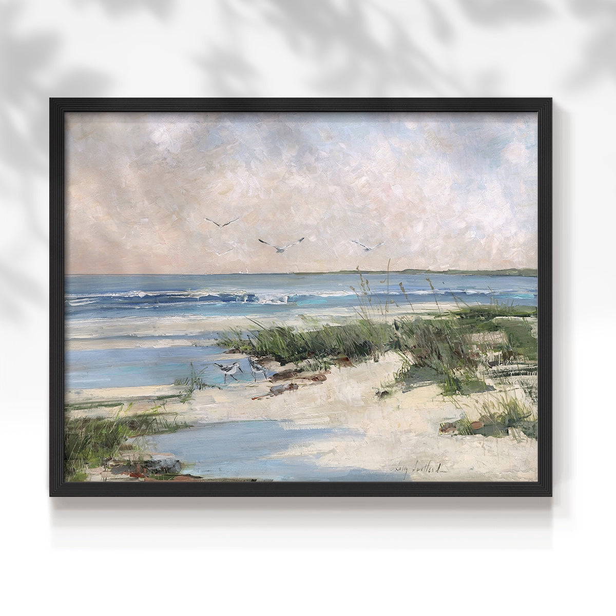 Soft Morning Sea by Sally Swatland - Restickable Framed Giclée Print