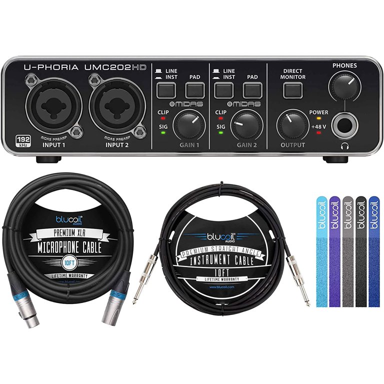 Behringer Umc202hd Usb Audio Interface Computer Recording, 41 OFF