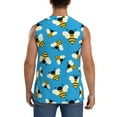 thumbnail image 4 of Bixox Men's Flying Bees Printed Shirt Sleeveless Fitness Tank Top-Small, 4 of 7