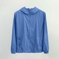 thumbnail image 5 of Zynoxe Mens Rain Jackets Lightweight Waterproof Full-Zip Long Sleeve Raincoat with Pockets Outdoor Hooded Windbreaker for Hiking Cycling Sports Blue S, 5 of 9