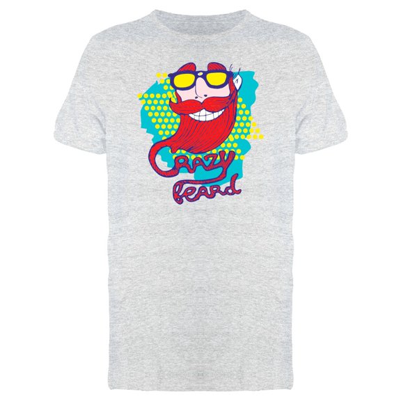 Crazy Beard Hipster Guy Tee Men's -Image by Shutterstock