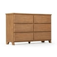thumbnail image 3 of Plank+Beam Solid Wood Farmhouse 6 Drawer Dresser, Pecan Wirebrush, 3 of 10