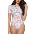 thumbnail image 1 of Fotbe Cute Sheep Body de Mujer con Cuello Redondo y Mangas Cortas, Sin Mangas Ajustado, Suave, Cómodo y Básico-XX-Large, 1 of 7
