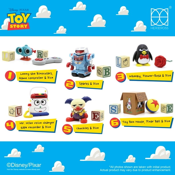 7CM Disney Herocross Cute Toy Story Wheezy Chuckies Sparks Mr.Mike