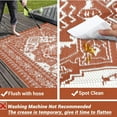 thumbnail image 5 of Riedhoff Outdoor Rug 10' X 8', Reversible, Foldable,  Red & White Patterned, 5 of 8
