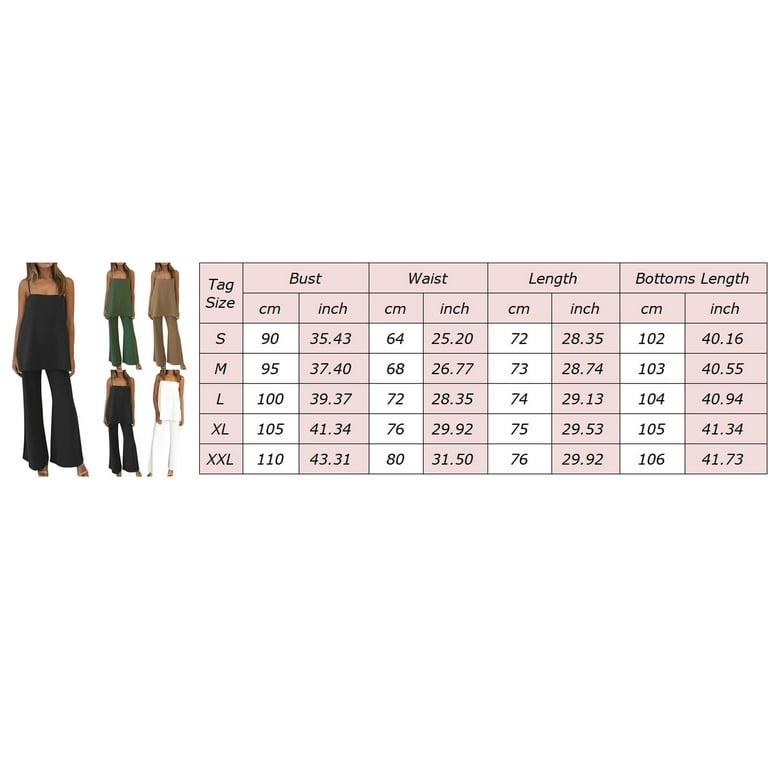 PMUYBHF Western Outfit for Women Women 2 Piece Outfits Boho Casual Solid  Color Vest Sleeveless Top Loose Wide Leg Pants Trousers Two Piece Set Suit  Women Summer Outfits 