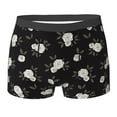 thumbnail image 6 of Men's Boxer Briefs, Rose Flowers Black Soft Comfy Mens Underwear Boxer Briefs Breathable With Widen Waist, 6 of 7