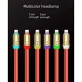 thumbnail image 4 of Adecuado para bricolaje hecho a mano para Apple Huawei OPPOTypeC cable de datos CarPlay de coche luminoso RGB con cable redondo de silicona, 4 of 4