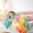 thumbnail image 3 of Manfei Marine Life Full Size Comforter Sets,Monogrammed B Design Bedding Comforter Set,Pink,Pink Reversible,3pcs,1 Comforter and 2 Pillowcases, 3 of 7