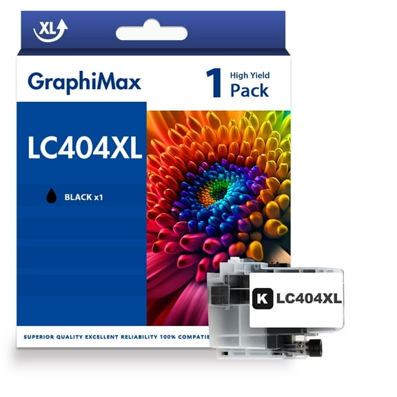 LC404XL LC404 Ink Cartridges Compatible for Brother MFC-J1205DW Printer 404XL LC 404 for MFC J1205W MFCJ1205W XL MFC-J1215W - 1 Pack High Yields Black