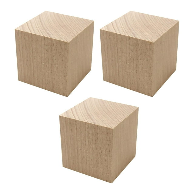 Bloques de tallado de madera de , bloque de madera sin terminar para niños y adultos, proyecto de manualidades, taller de tallado, aficionados a 5 cm x 5 cm x 5 cm