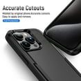 thumbnail image 5 of AIOVETEAB Defender Case Designed for iPhone 15 Pro Max case, Heavy Duty Shockproof Rugged Protective Bumper Cover for iPhone 15 Pro Max 6.7 Inch (Black), 5 of 7