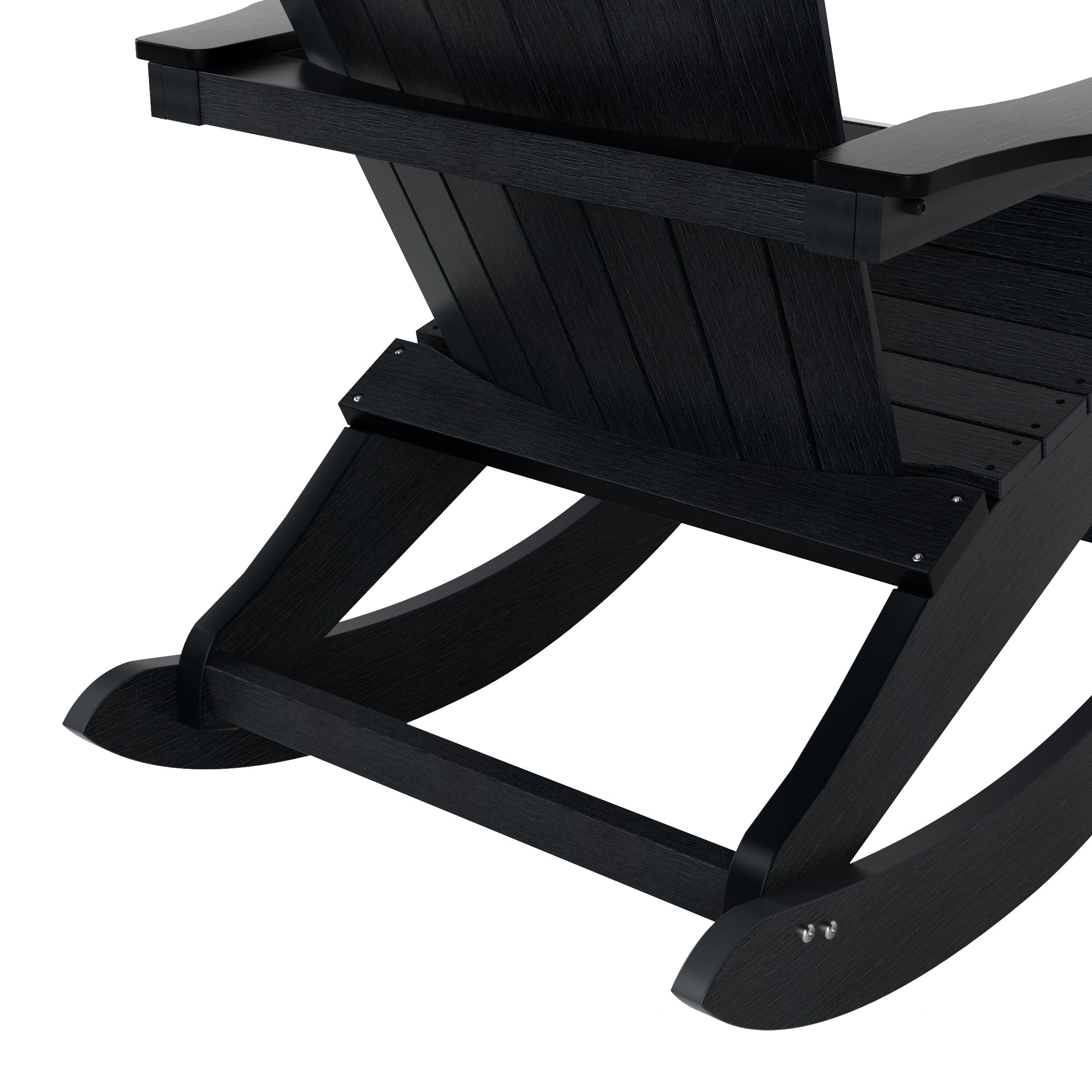 Outdoor Rocking Adirondack Chair, Black