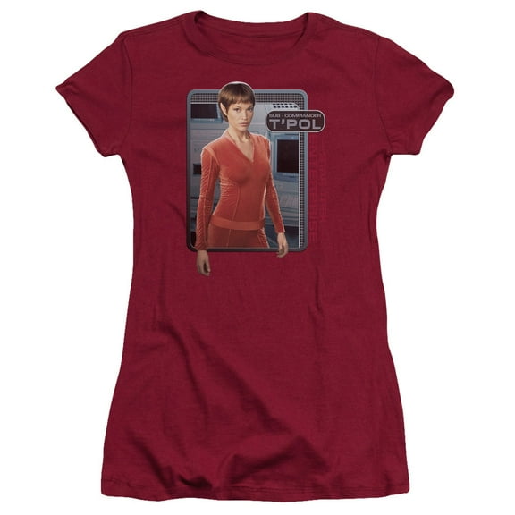 Star Trek - Tpol - Juniors Teen Girls Cap Sleeve Shirt - Large