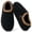 Black, variant on CHICVOMEY Womens Fuzzy Slippers Unisex Memory Foam Cozy House Shoes Warm Bedroom Shoes Closed Back