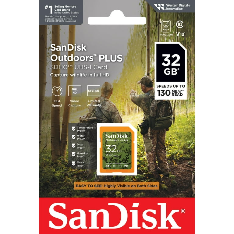 SanDisk 32GB Outdoors Plus SDHC UHS-I Memory Card - SDSDUWC-032G