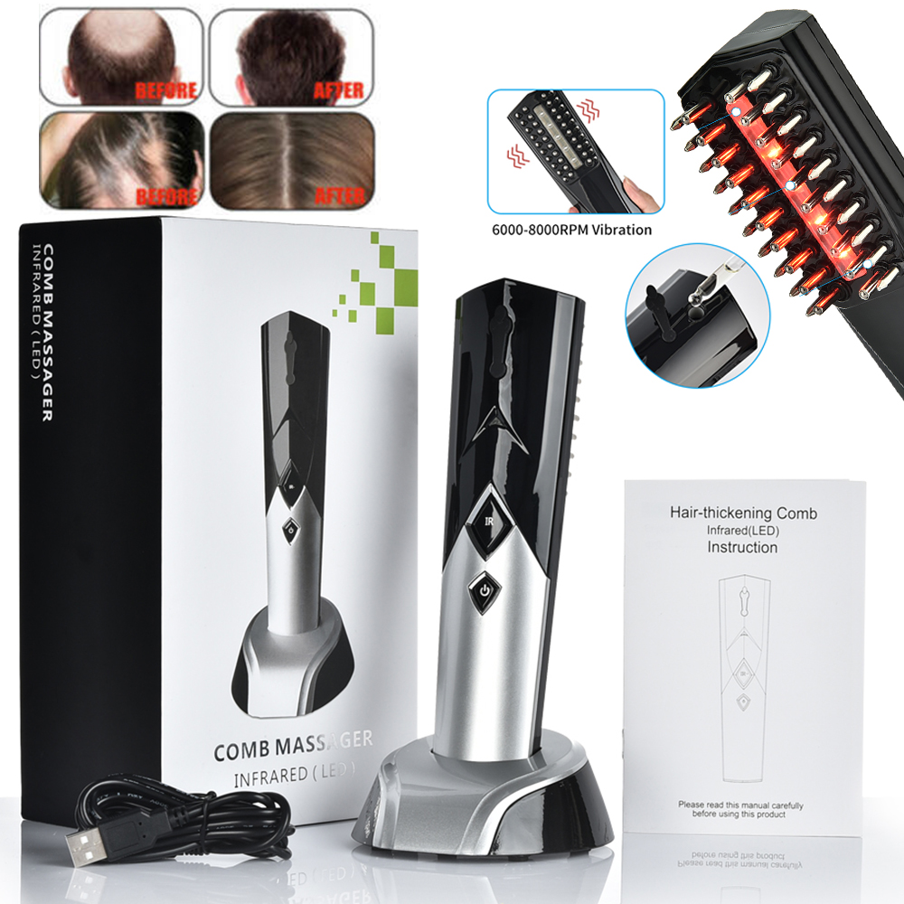 Scalp Massager Hair Growth, Electric Scalp Massager Comb, Red Light