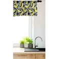thumbnail image 3 of Ambesonne Colorful Valance Pack of 2, Vintage Pop Art Banana, 54"X18", Yellow Dark Blue Grey, 3 of 3