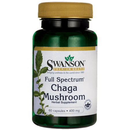 Swanson Full Spectrum Chaga Mushroom 400 mg 60 (Best Chaga Mushroom Supplement)