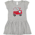 thumbnail image 3 of Inktastic Valentine Fire Truck with Hearts Girls Toddler Dress, 3 of 5
