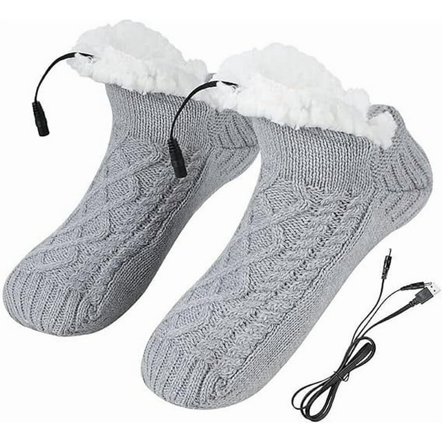 Slippers for Women Usb Heated Slipper Socks for Men And Women Indoor Foot Warmer with Sole Fast Heating Slipper for Men