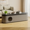 thumbnail image 2 of EasyUp Cat Litter Box Enclosure Resin Hidden Litter Box Furniture with Odor Control Vented Space-Saving Design Litter Box Enclosure for Indoor Outdoor Use(Black&Grey,63.11"*17.8"*17.13"), 2 of 7