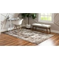 thumbnail image 4 of Unique Loom 3141333 8 x 11 ft. Salle Garnier Sofia Rectangular Rug, Dark Brown, 4 of 5