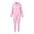 thumbnail image 5 of Fgvctg 2 Piece Sets for Women Fall Sweatsuits Fashion Jogger Sweatpant Comfy Fleece Tracksuit Oversized Sweatshirt Lounge Hoodie with Pockets Pink S, 5 of 7