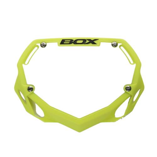 Box Components Phase 1 BMX Bicycle Number Plate - BX-NP13000 (Flo Yellow - Small)