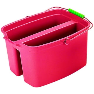 19 Qt. Red Plastic Double Bucket