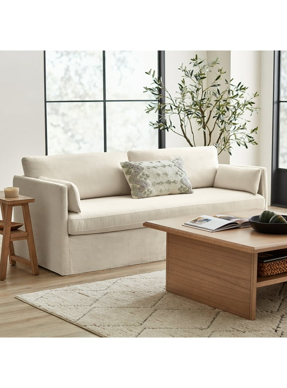 Better Homes & Gardens Waylen Slipcover Sofa, Cream, by Dave & Jenny Marrs