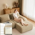 thumbnail image 6 of Cloud Sectional Couches for Living Room, Boneless Couch Modular Sectional Sofa, U Shaped Couch Modern Deep Seat Sofa with Ottoman, 3 Seater Floor Sofas for Bedroom, No Assembly Required,Camel, 6 of 10