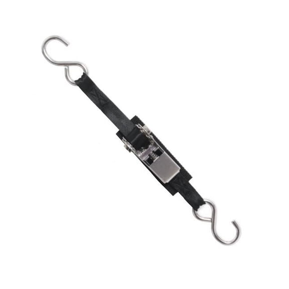 BoatBuckle Stainless Steel Ratchet Transom Tie-Down, 1-Inch x 3.5-Feet