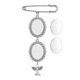 thumbnail image 1 of Wedding Bouquet Photo Charms Pin Brooch Lace Frame Wedding Charm Pin Gifts, 1 of 4