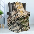 thumbnail image 4 of Camo Soft Flannel Fleece Throw Blanket, Camouflage Patterns in 4 Different Colors Going Undercover Combination Illustration, Cozy Plush for Indoor and Outdoor Use, 60" x 80", Multicolor, by Ambesonne, 4 of 5