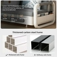 thumbnail image 5 of NessCarsti Furniture Modern Living 3-in-1 Sofa Bed, Gray Cotton-Linen with Assembly Tools, 5 of 9