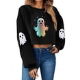 thumbnail image 4 of Women's Hoodless Sweatshirt Halloween Women'S Casual Short Round Mockneck Hoodie, Women's Hoodless Sweatshirt L, 4 of 7
