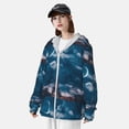 thumbnail image 3 of Kdxio Eiffel Tower at Night Print Women Men Sun Protection UPF 50+ Jackets Zip Up Long Sleeve Hoodie Hiking Lightweight with Pockets, 3 of 7