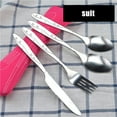 thumbnail image 6 of Camping Utensil Set under $5! CQCYD Stainless Steel Cutlery Set, 4-Piece Knife Fork Spoon Dining Utensils with Carry Case, Portable Tableware for Travel Camping Picnic, 6 of 9