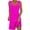 Hot Pink, variant on ShomPort Summer Sleeveless Elegant Dresses for Women Fashion V Neck A-Line Knee Length Dresses