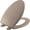 Fawn Beige, variant on 1500EC 006 Toilet Seat with Easy Clean & Change Hinges, Elongated, Durable Enameled Wood, Bone, 1 Pack