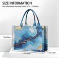 thumbnail image 3 of Large Capacity Tote Bag,Blue Marble Gold Line Pattern Handbag Fashion Luxury Tote Bag,15.7"x13"x 5.1" Inches,Laptop Compatible, 3 of 6