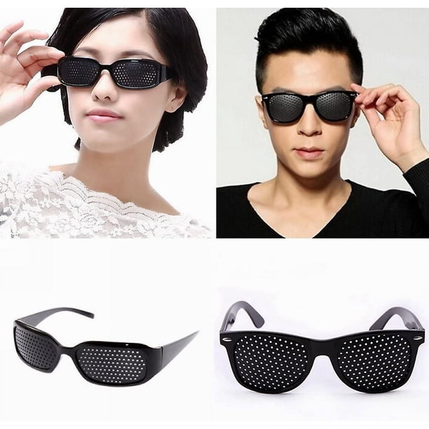 Paquete de 2 gafas unisex para mejorar la visión, gafas de seguridad para el cuidado de la visión, gafas de seguridad para el cuidado de la visión, ejercicio ocular